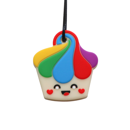 Rainbow Cupcake Pendant