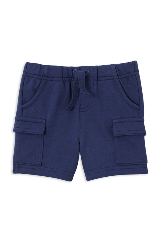 Navy Fleece Cargo Baby Short