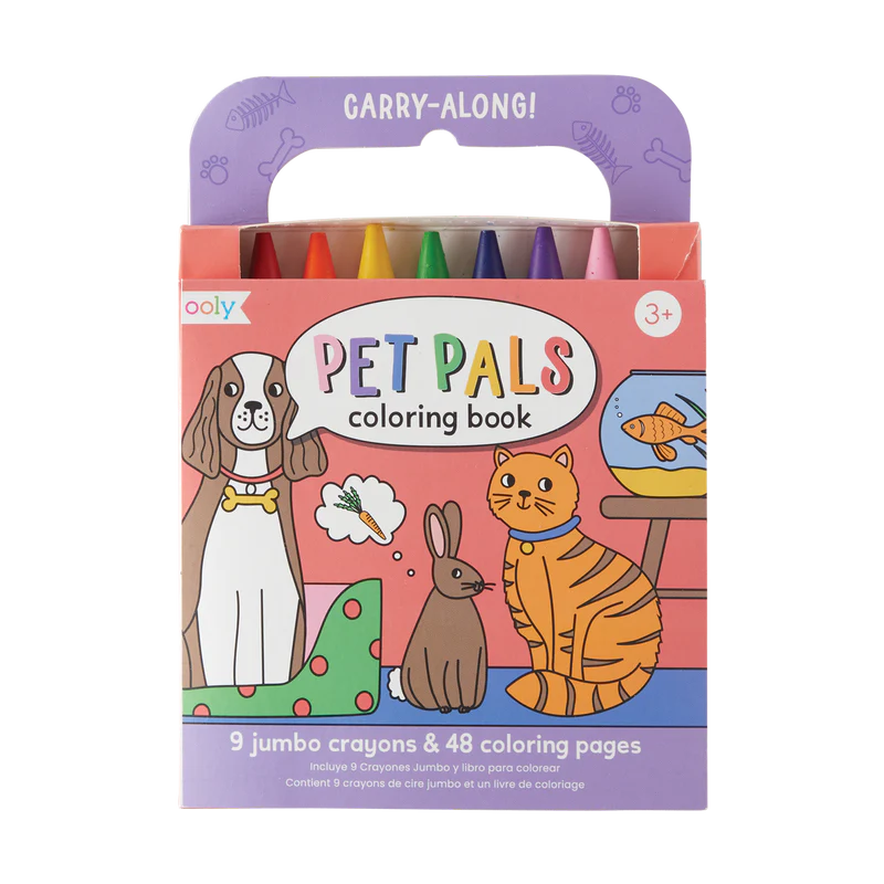 Carry Along Colouring Book Set - Pet Pals