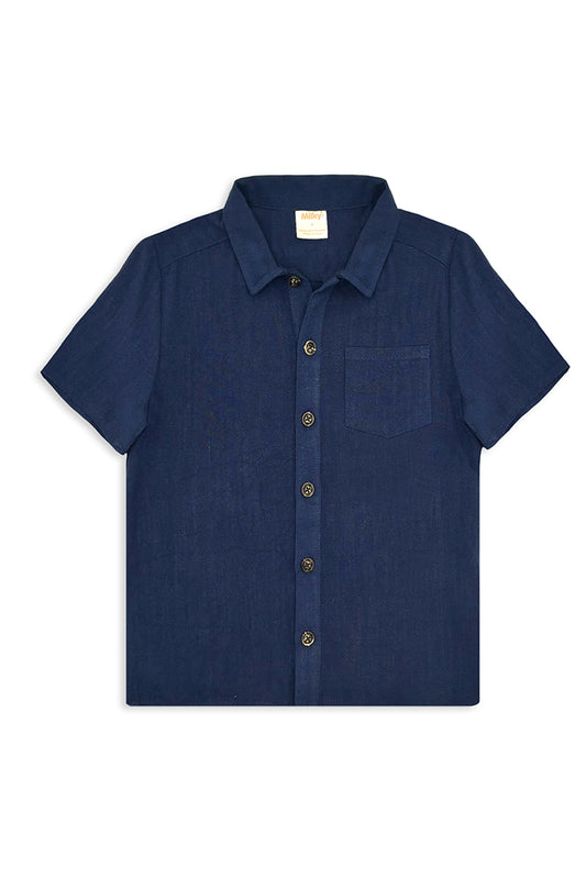 Linen Shirt - Navy