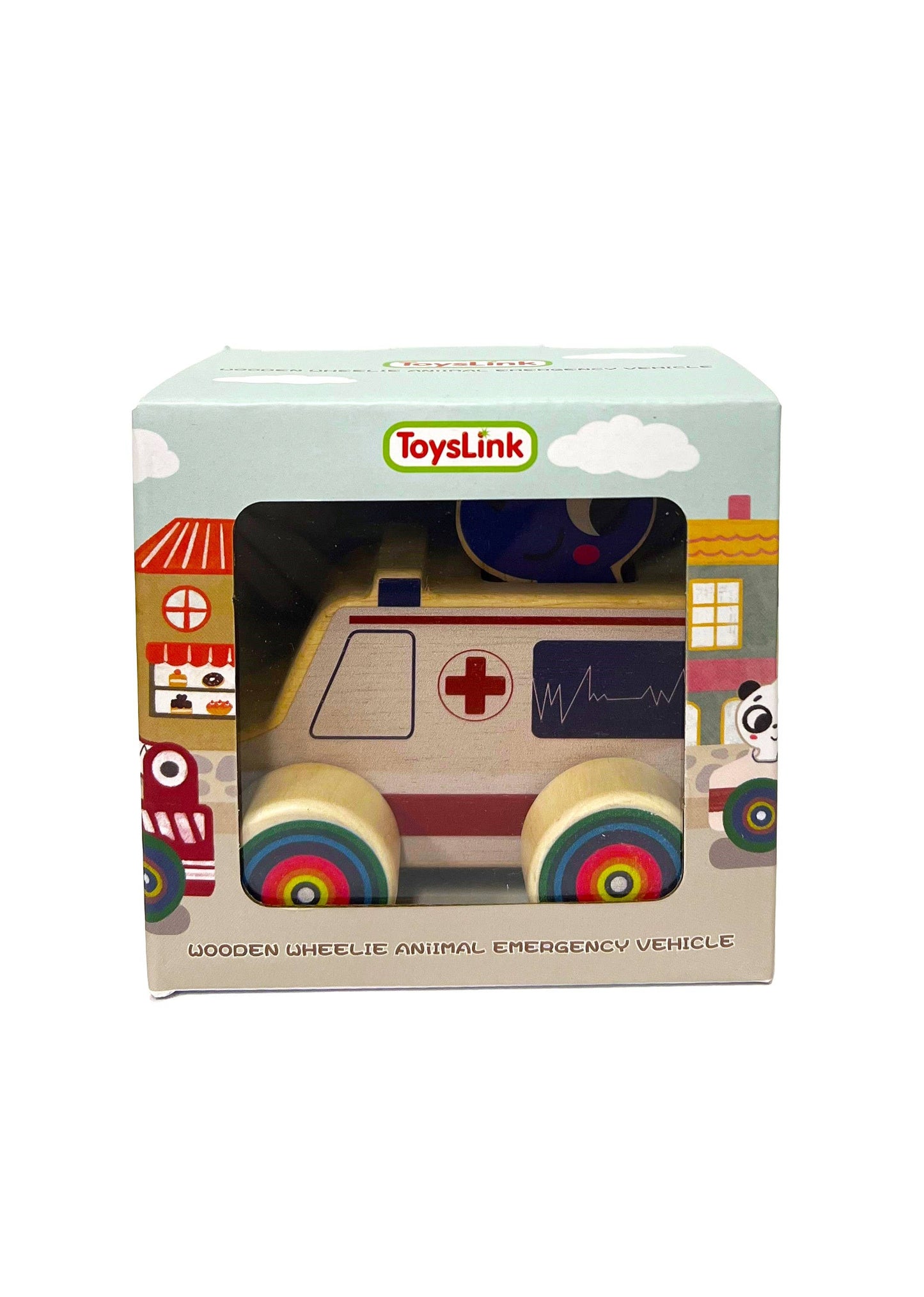 Wooden Mini Wheelie Emergency Vehicles with Animals