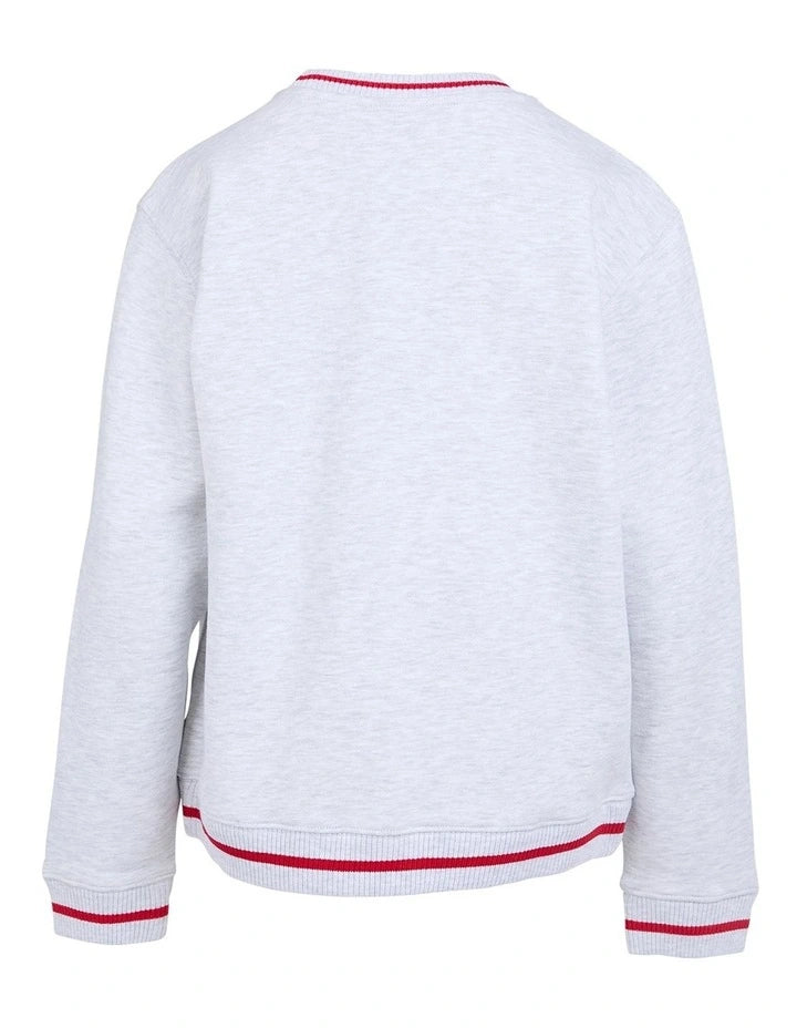 Mon Amour Crew Sweater (8-14 Years) in Grey Marle