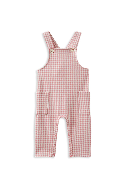 Rose Check Overall - Lucky Last! (Size 6-12m)