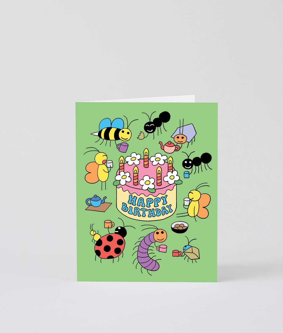 Happy Birthday Bug Party Kids Greetings Card