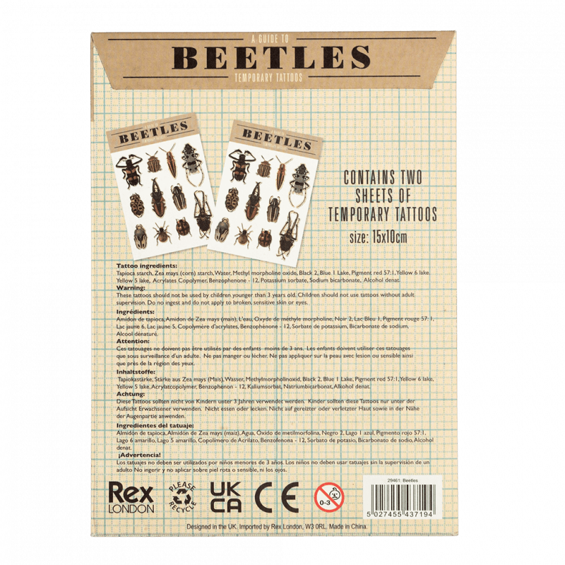 Beetles Temporary Tattoos