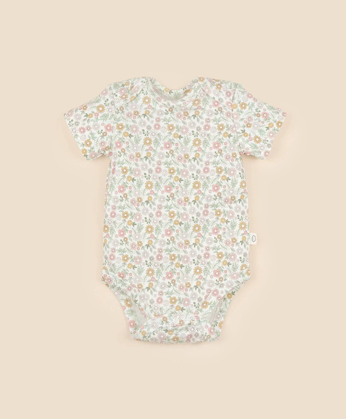 Organic Cotton Short Sleeve Bodysuit - Daisies