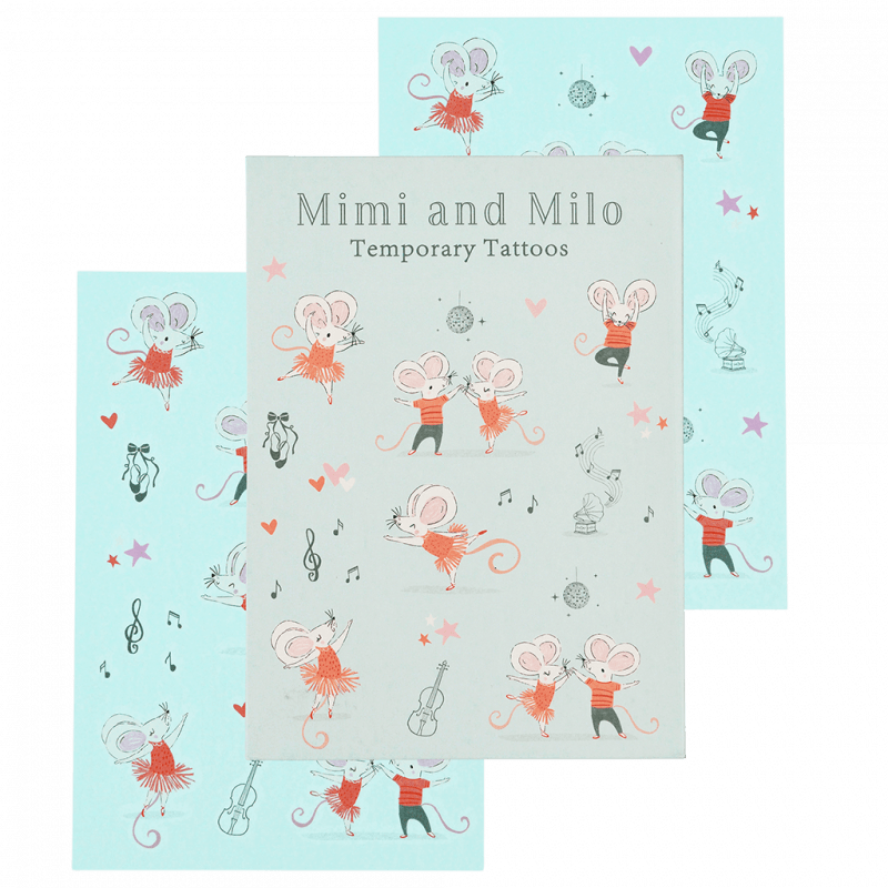 Mimi and Milo Temporary Tattoos