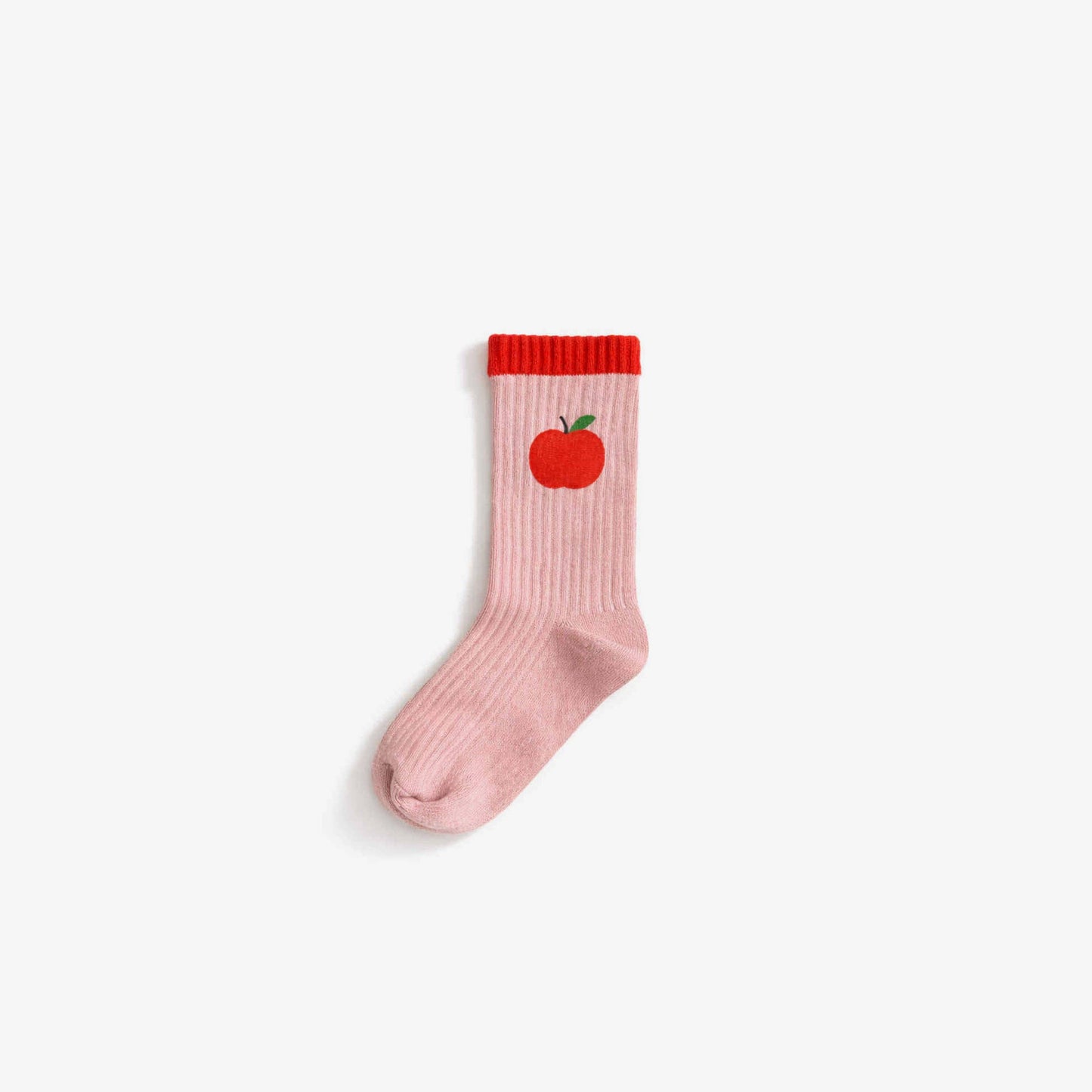 Organic Cotton Knit Socks - Apple