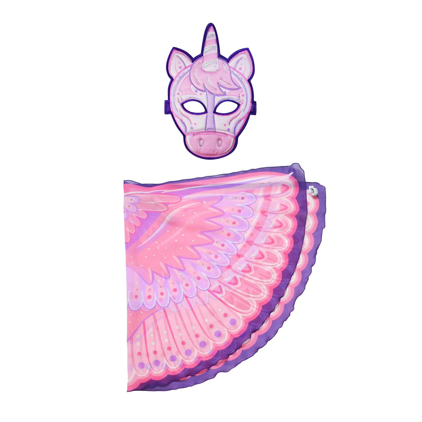 Pink Unicorn Wings + Mask
