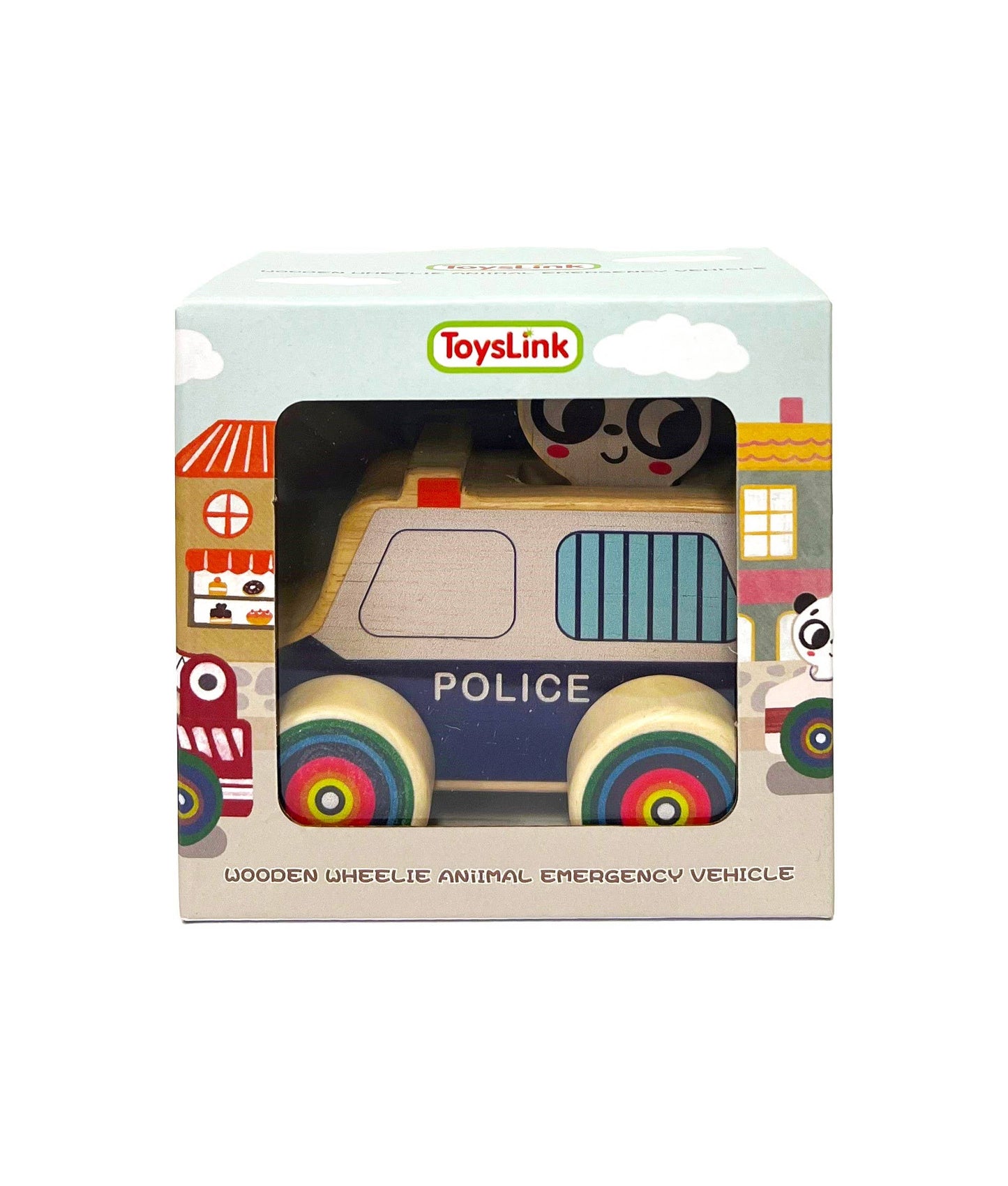 Wooden Mini Wheelie Emergency Vehicles with Animals