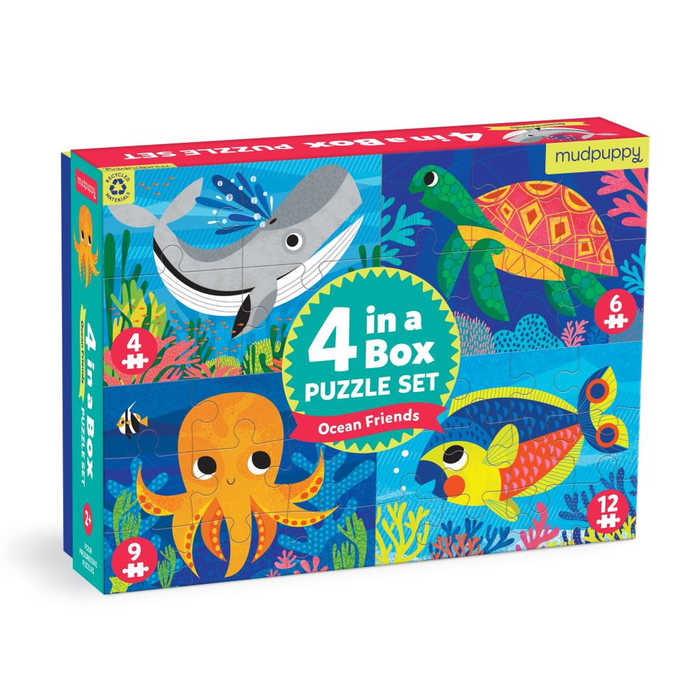 4 in a Box Puzzle Set – Ocean Friends