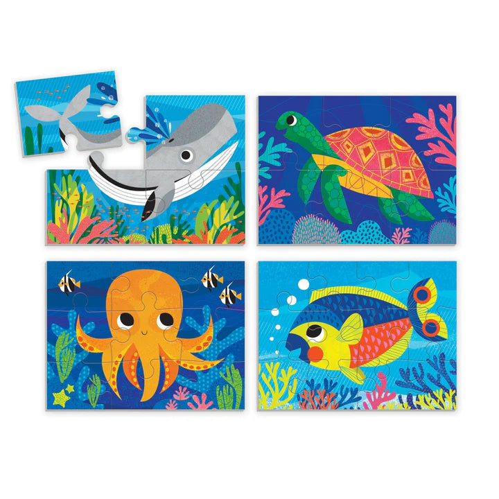 4 in a Box Puzzle Set – Ocean Friends