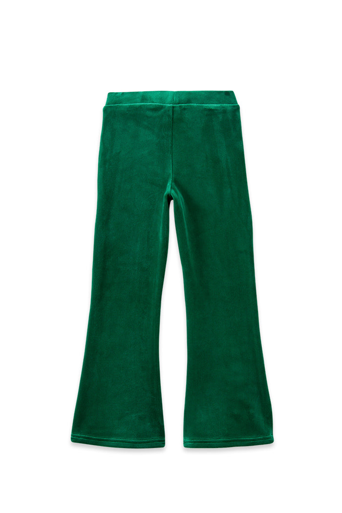Green Velour Flares