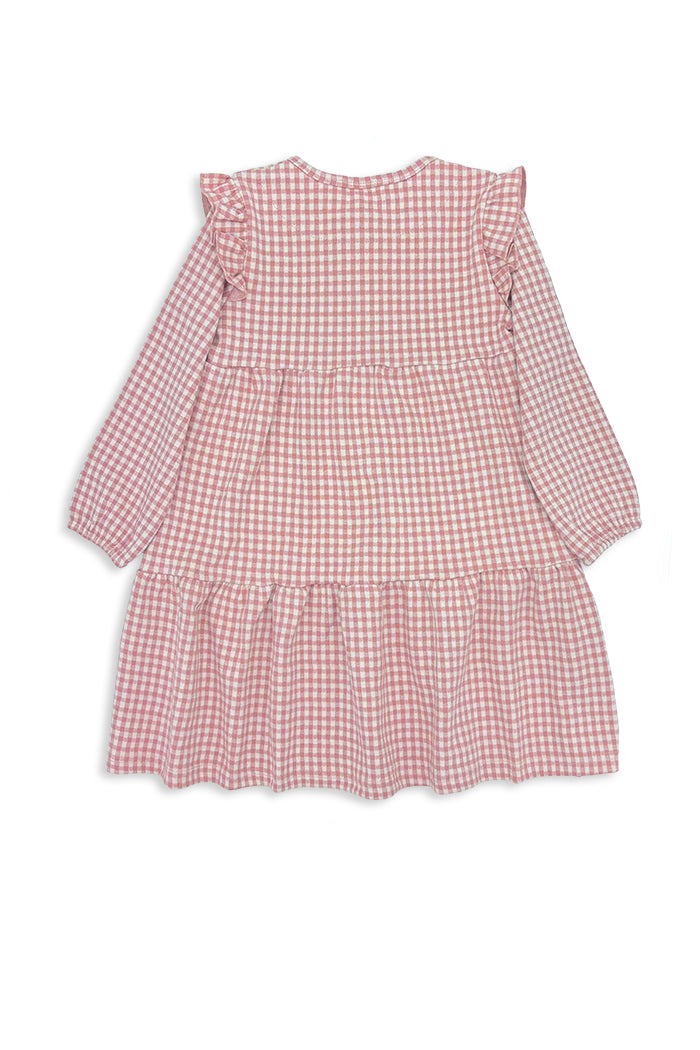 Rose Check Frill Dress - Lucky Last! (Size 6)