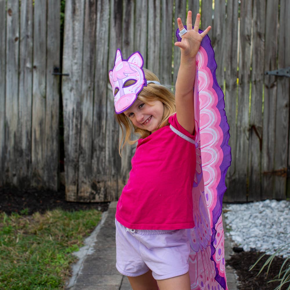 Pink Unicorn Wings + Mask