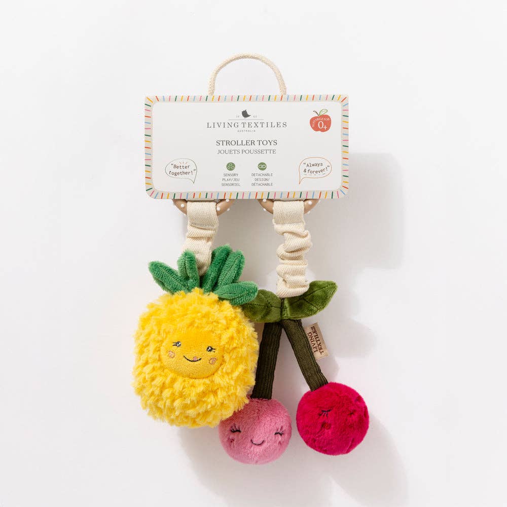 2 Pack Mini Market Brunch Stroller Toys - Pineapple & Cherries