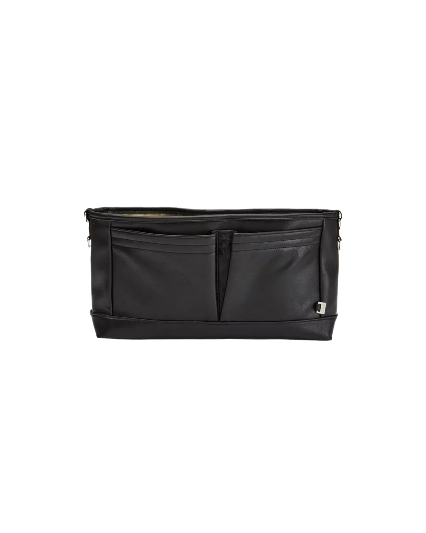 Faux Leather Stroller Organiser/Pram Caddy - Black