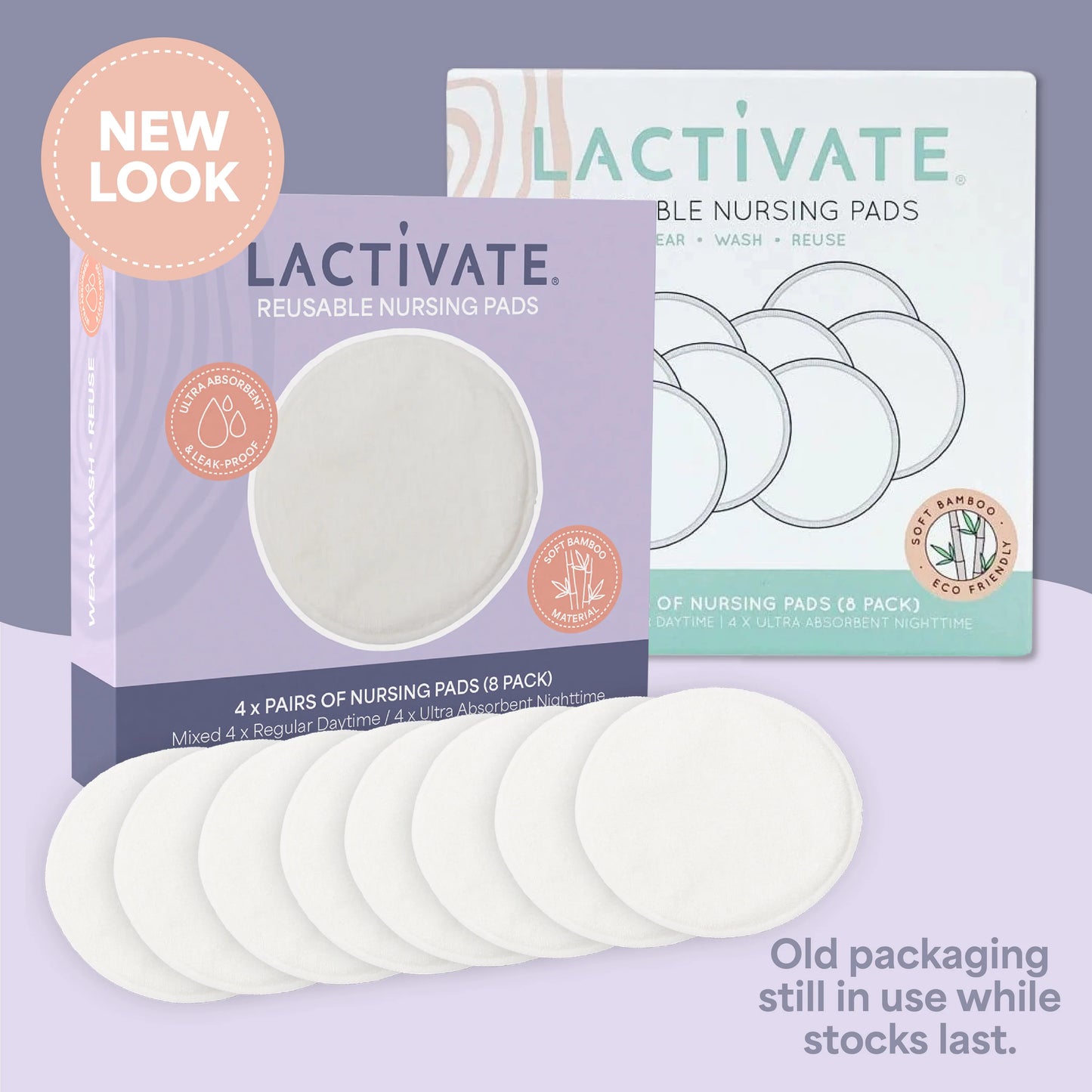Lactivate Reusable Night Nursing Pads | 8 Pack
