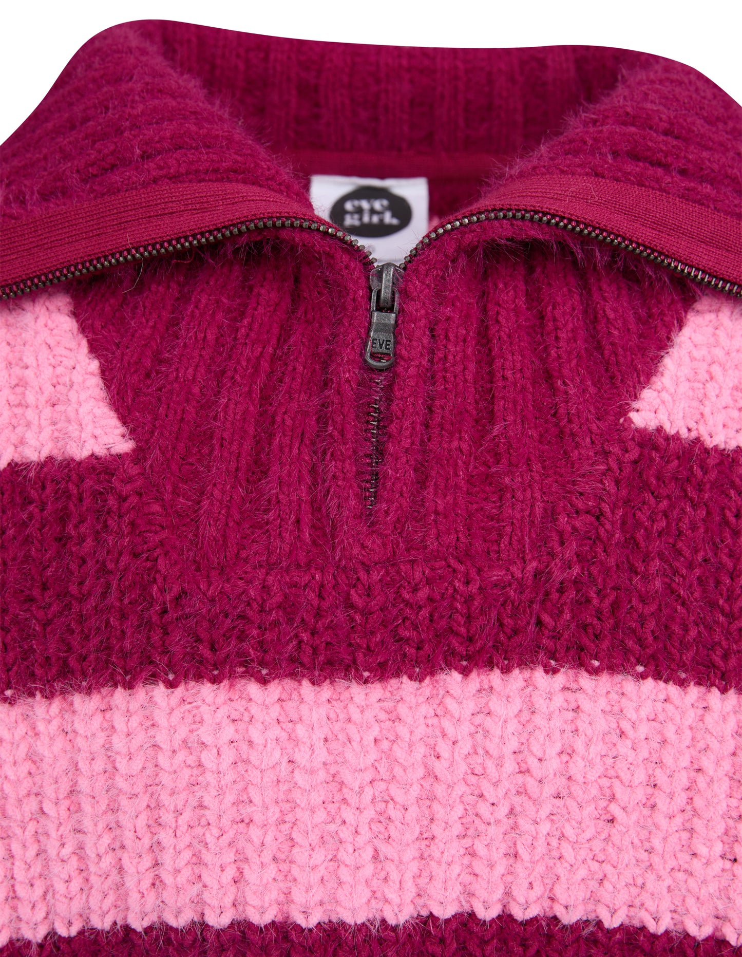 Daria 1/4 Knit Zip Top in Cranberry 8-14
