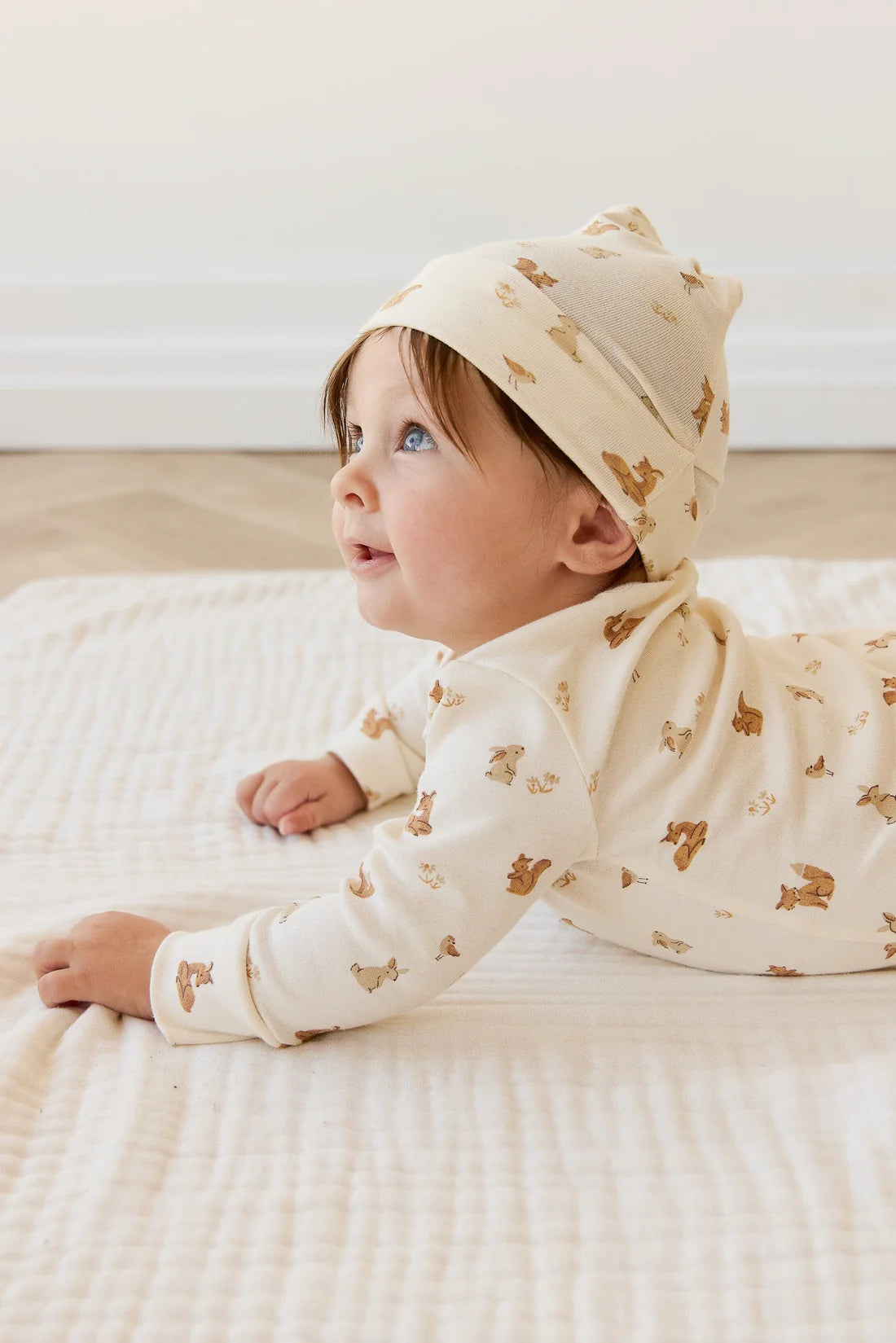 Organic Cotton Reese Zip Onepiece - Forest Friends