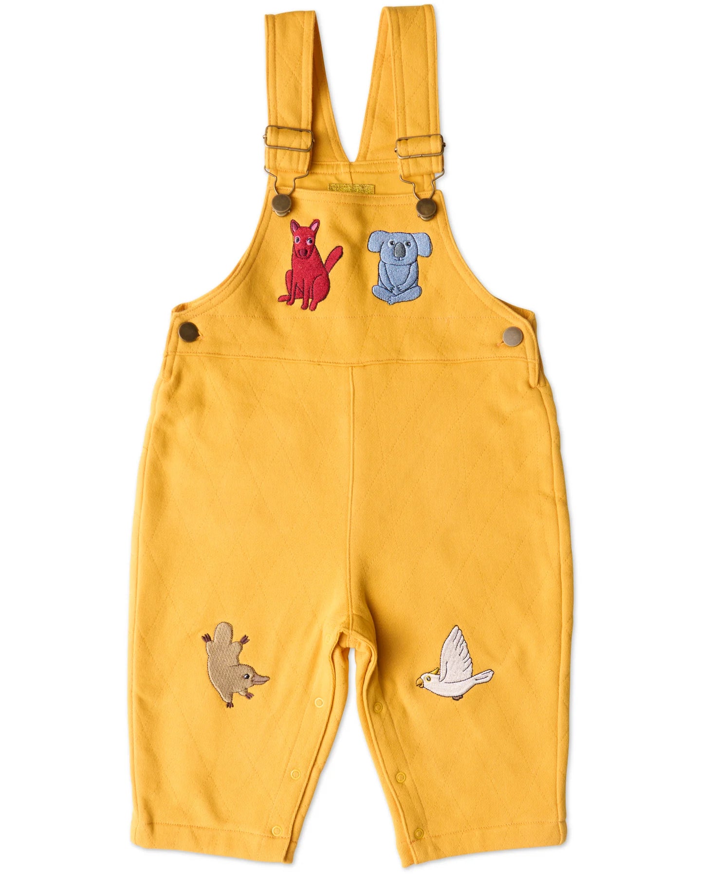 Home Among The Gum Trees Organic Quilted Fleece Overalls