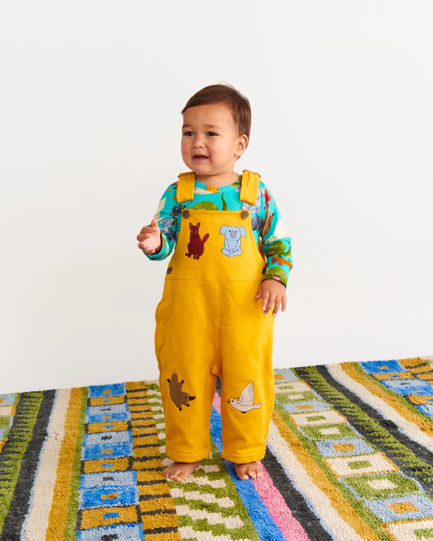 Home Among The Gum Trees Organic Quilted Fleece Overalls