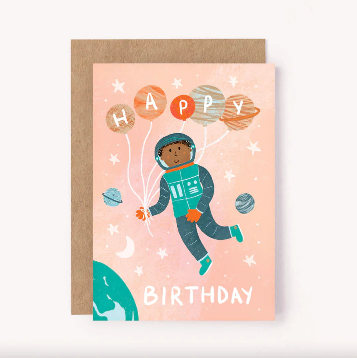 Space Astronaut Birthday Card