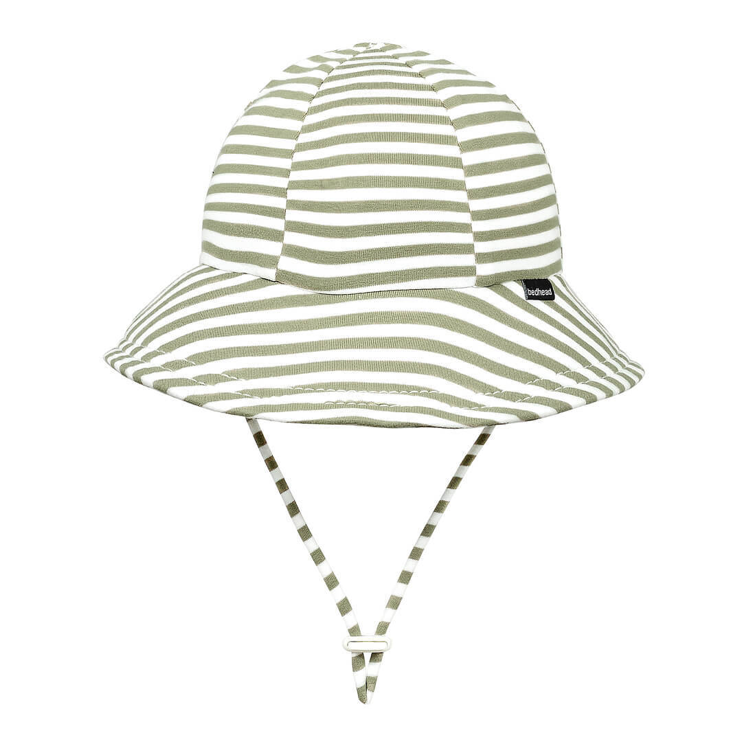 Classic Bucket Sun Hat - Khaki Stripe