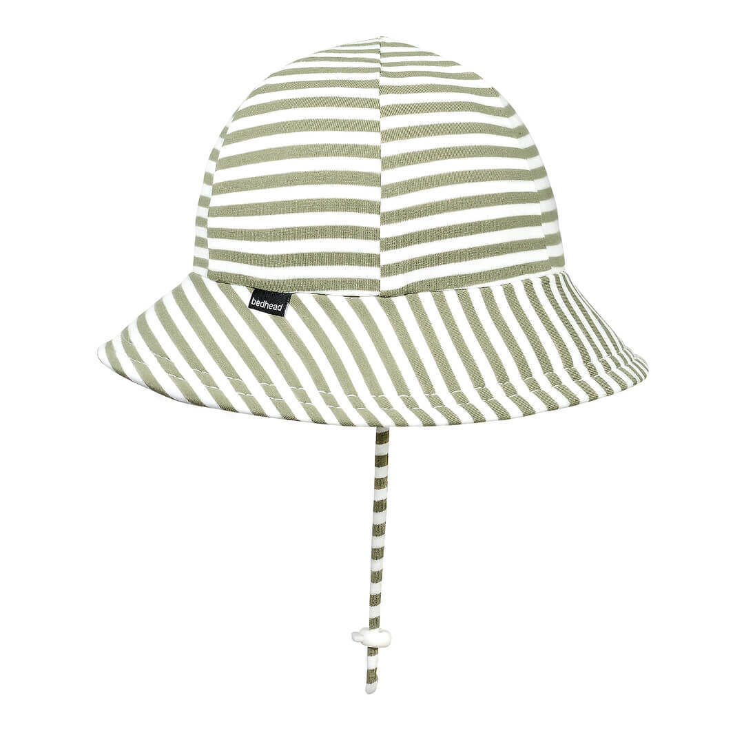 Classic Bucket Sun Hat - Khaki Stripe