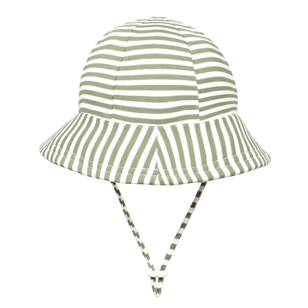 Classic Bucket Sun Hat - Khaki Stripe