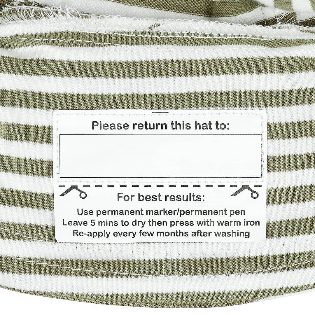 Classic Bucket Sun Hat - Khaki Stripe