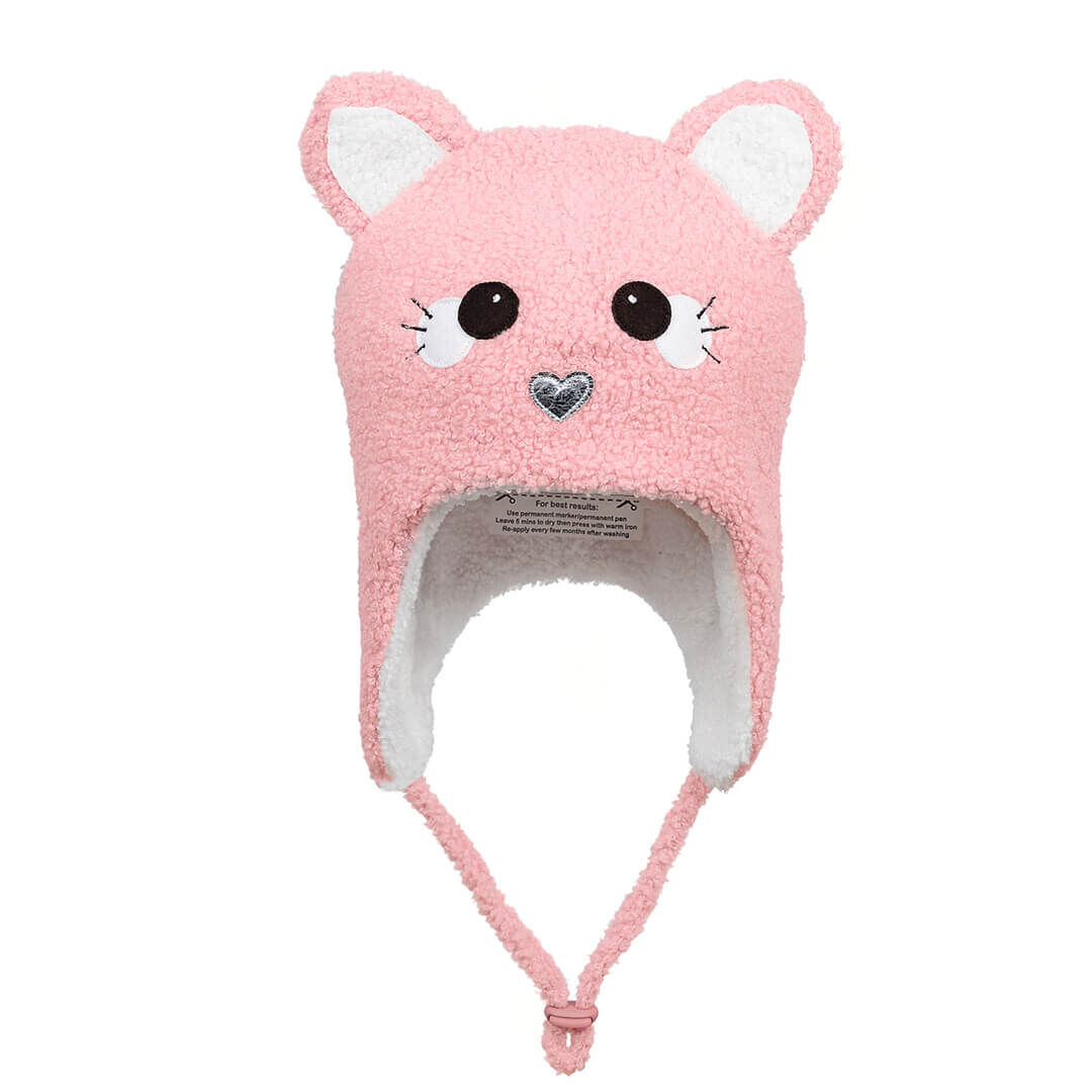 Kitty Snuggle Winter Beanie - Pink