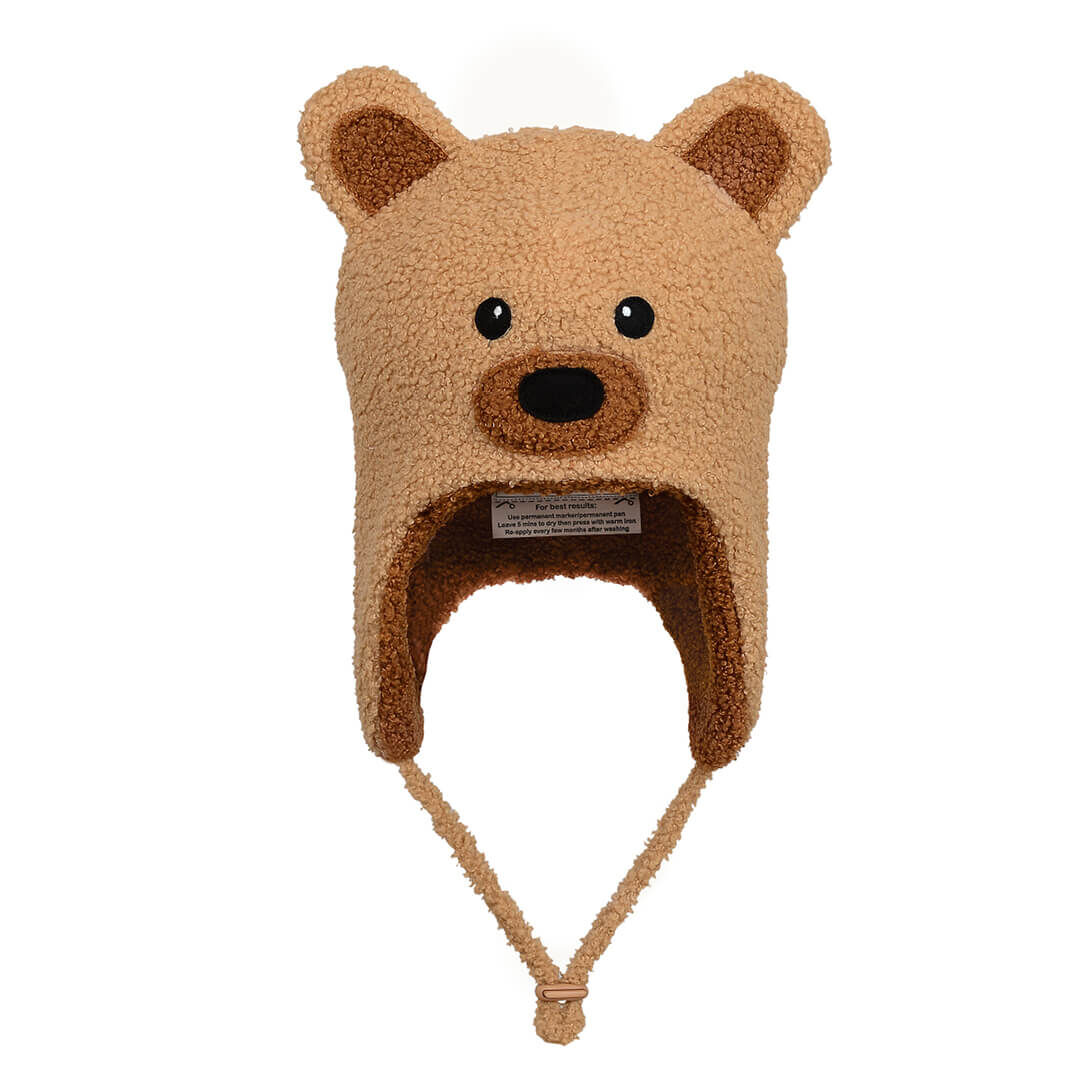 Teddy Snuggle Winter Beanie - Brown