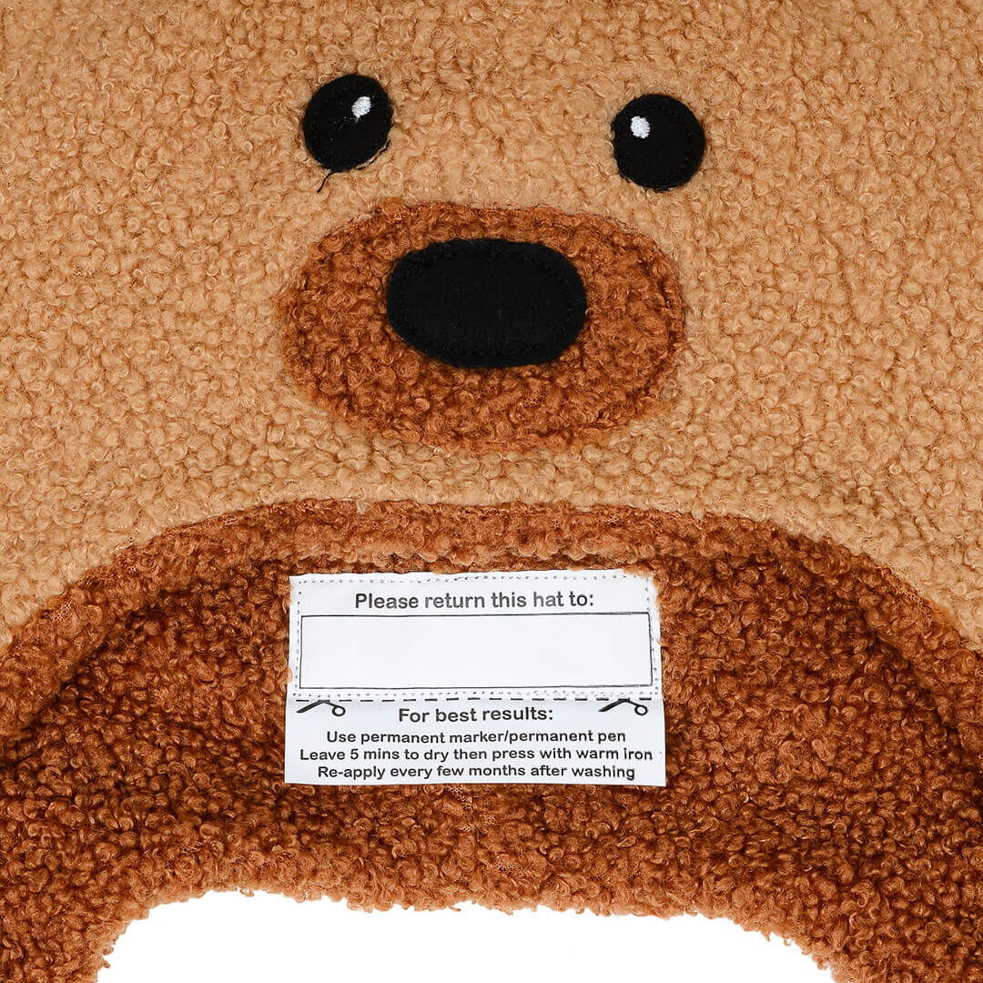 Teddy Snuggle Winter Beanie - Brown