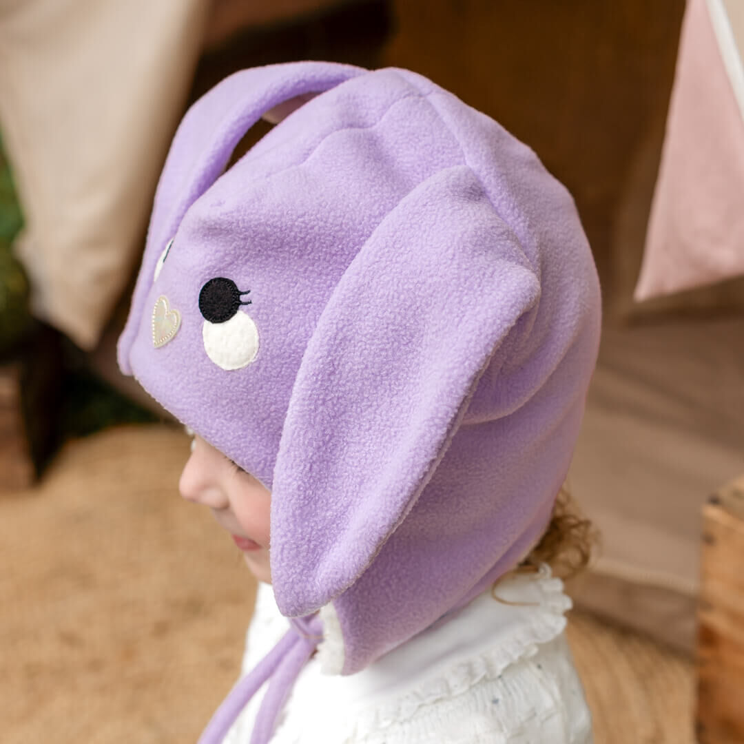 Bunny Fleecy Winter Beanie - Lilac
