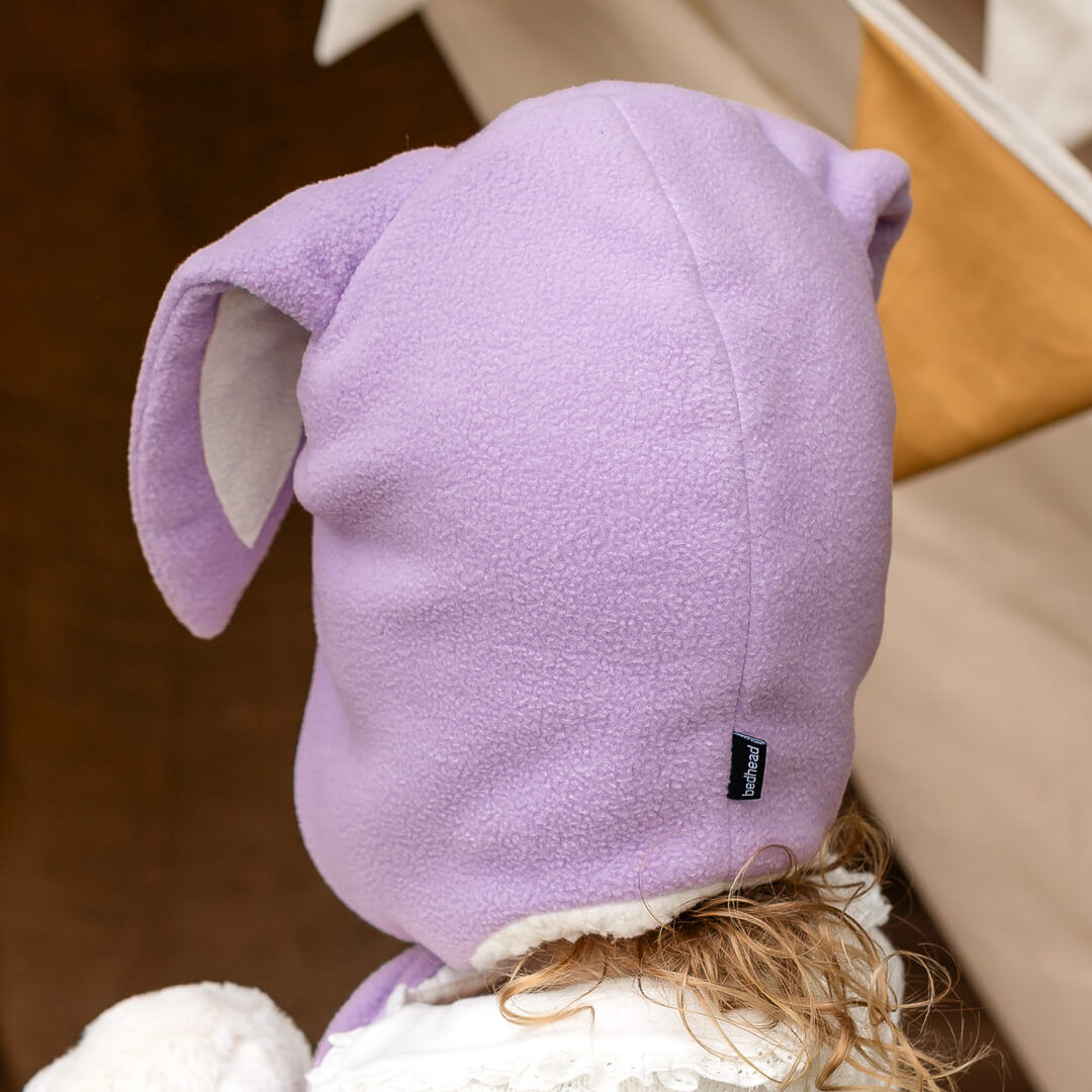 Bunny Fleecy Winter Beanie - Lilac