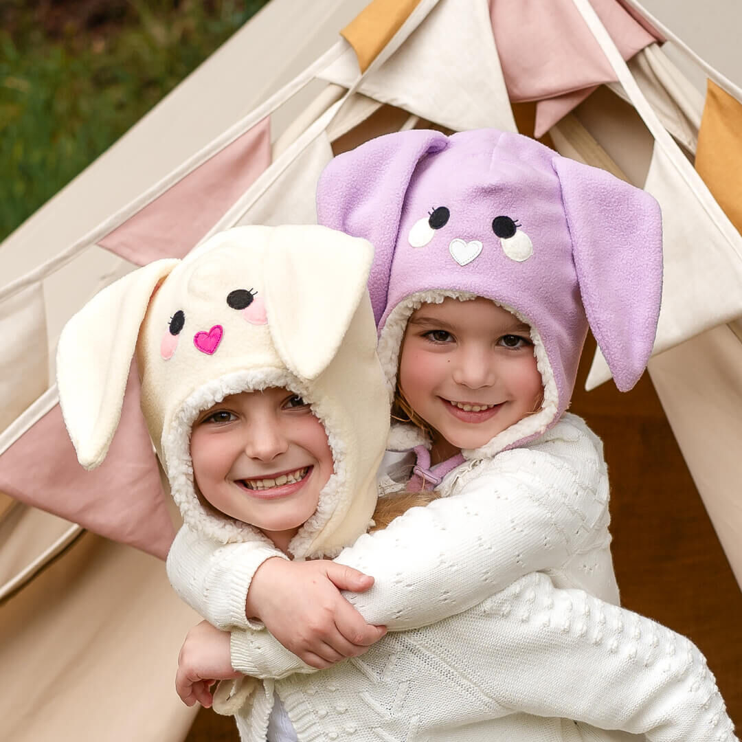 Bunny Fleecy Winter Beanie - Lilac