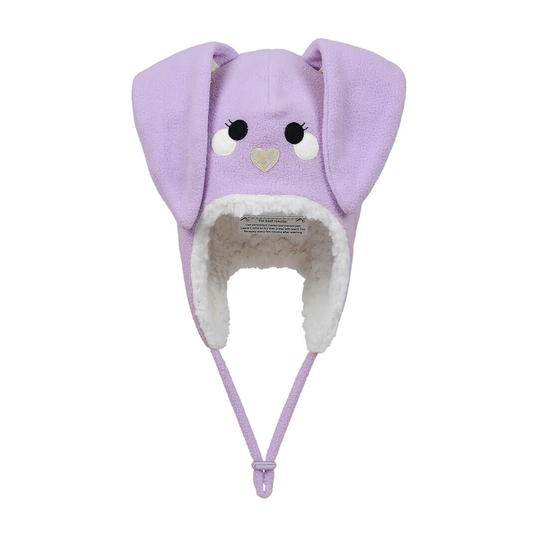 Bunny Fleecy Winter Beanie - Lilac