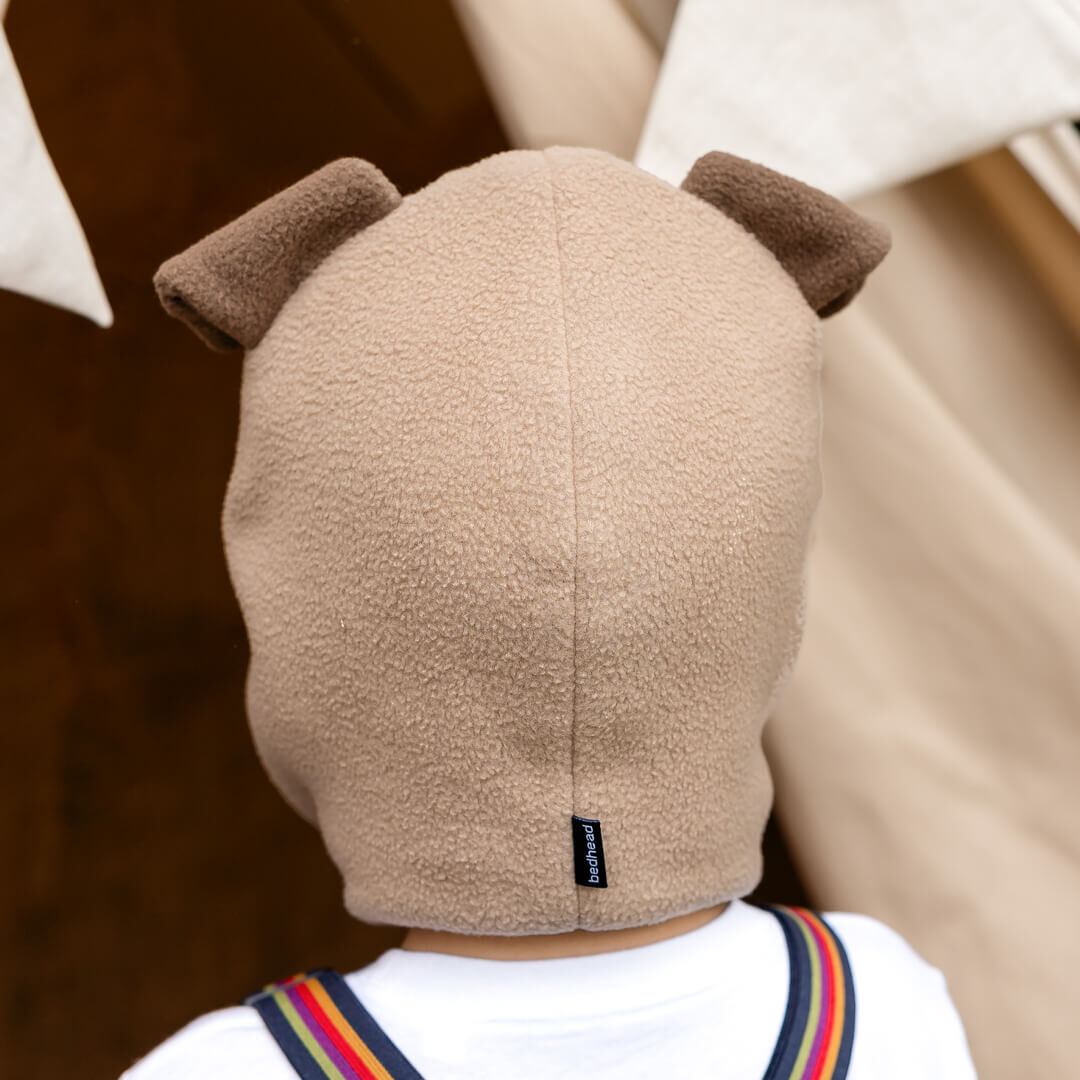Puppy Fleecy Winter Beanie - Brown