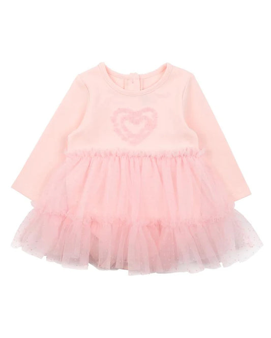 Starlette Heart Tutu Overlay Baby Dress - Lucky Last! (Size 18-24m)