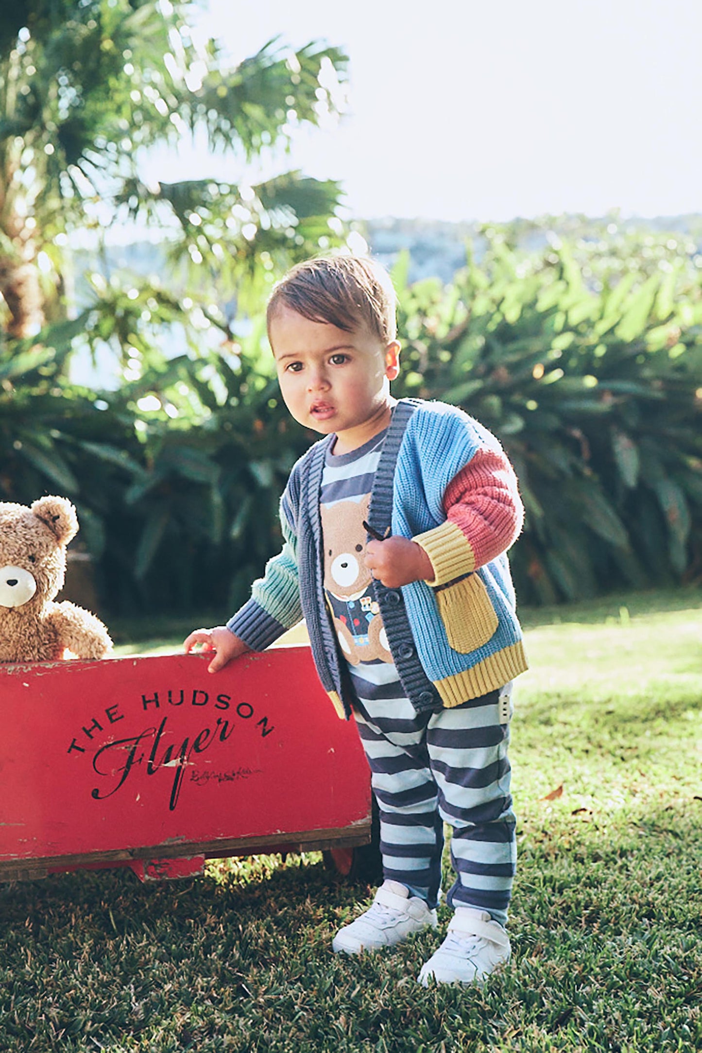 Multi Stripe Hux Romper - Lucky Last! (Size 6-12m)