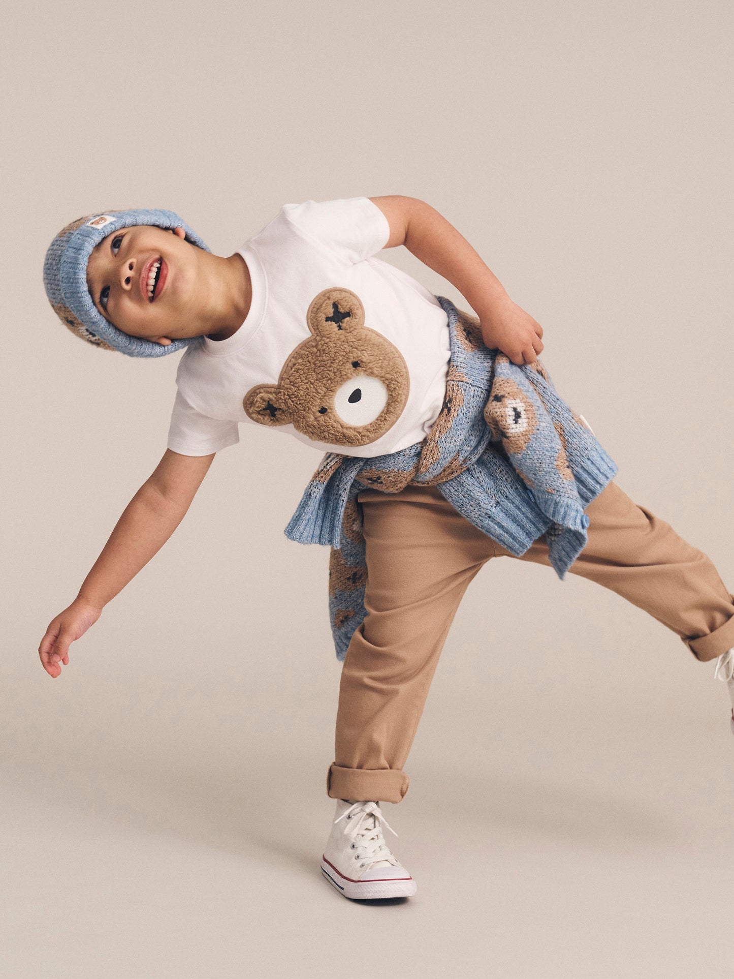 White Furry Huxbear T-shirt