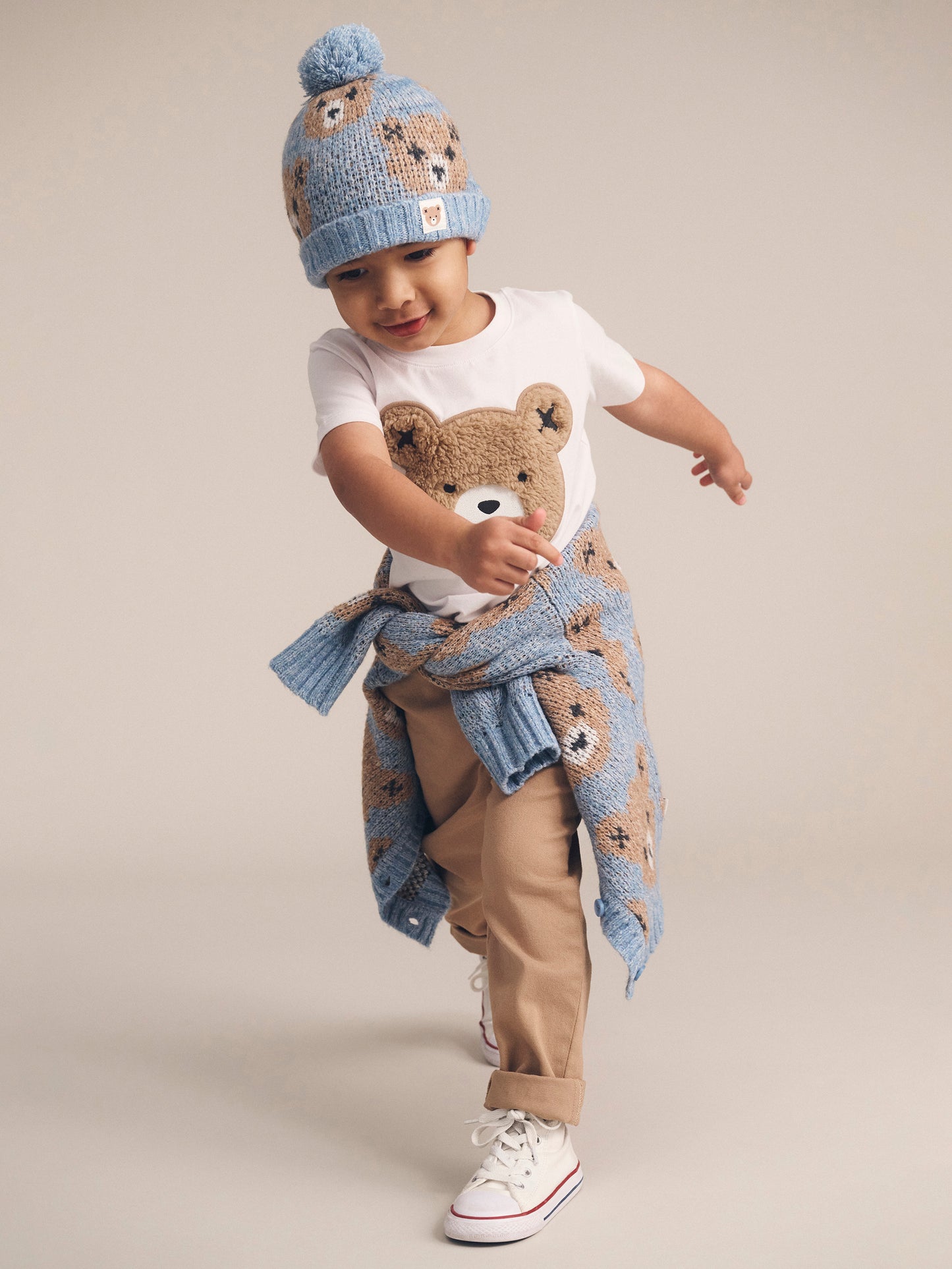 White Furry Huxbear T-shirt