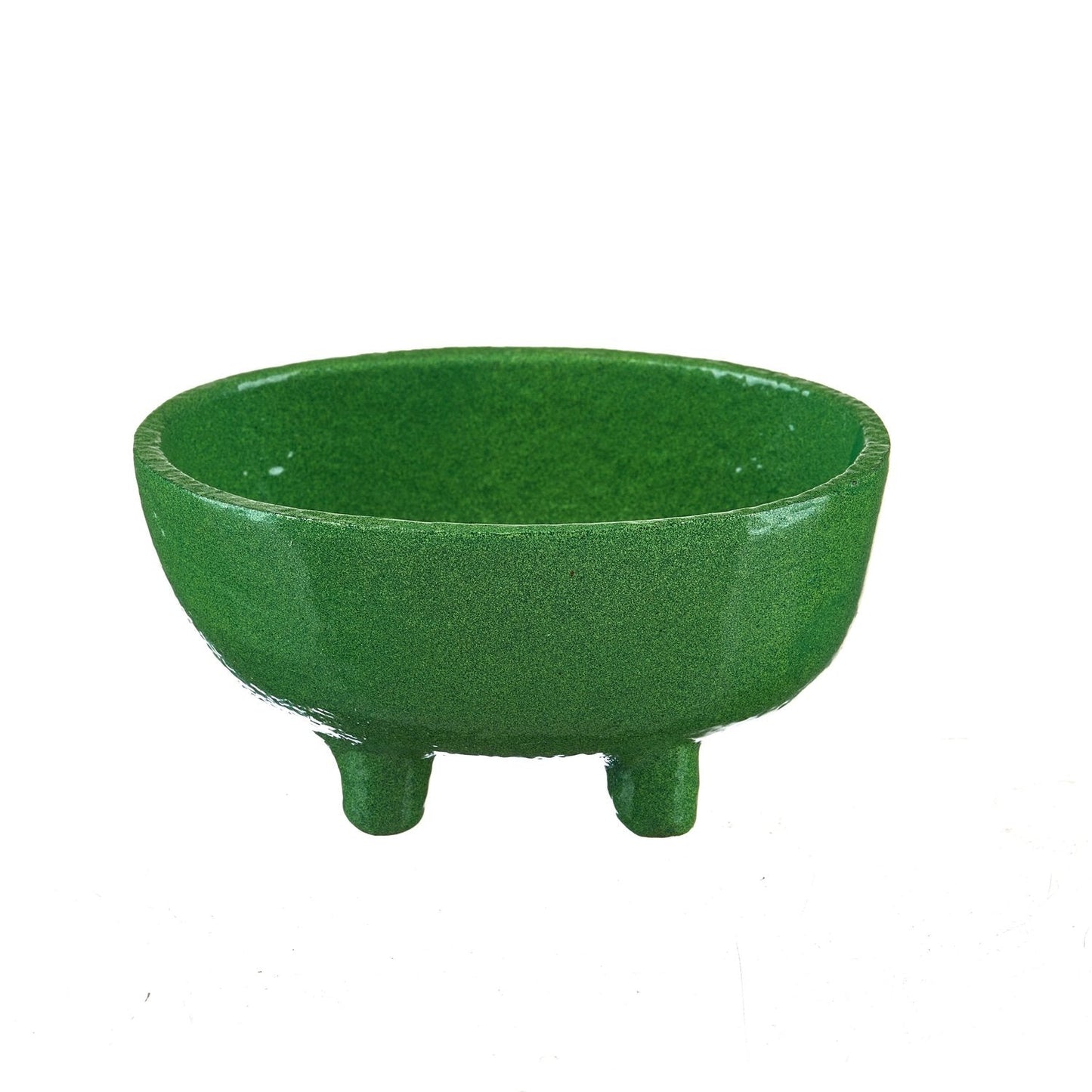 Green Cast Iron Oval Cauldron