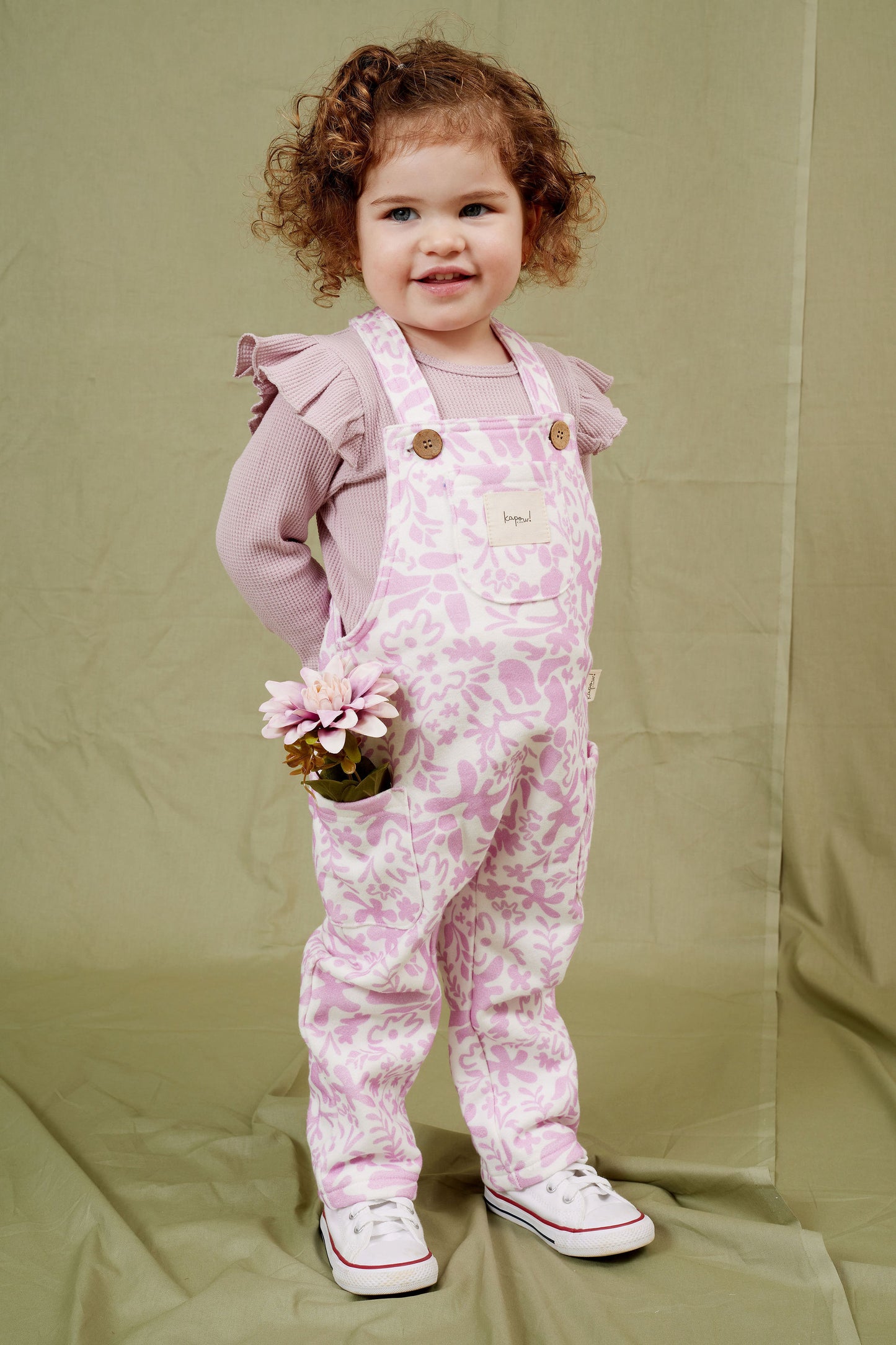 Lavender Fleece Overalls