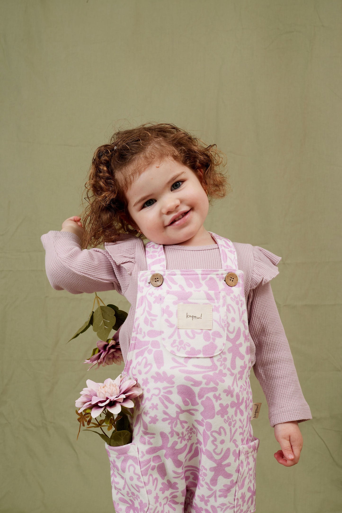 Lavender Fleece Overalls