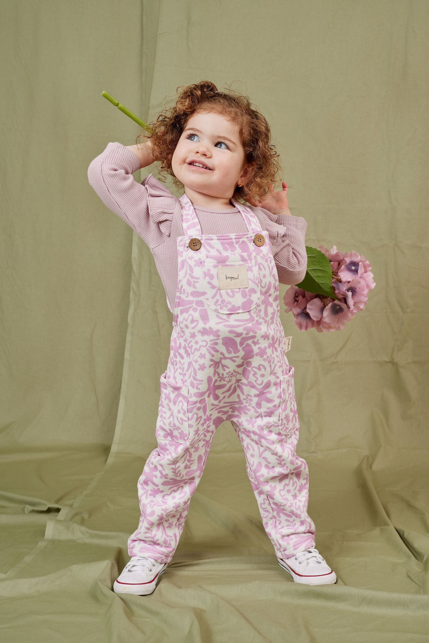 Lavender Fleece Overalls