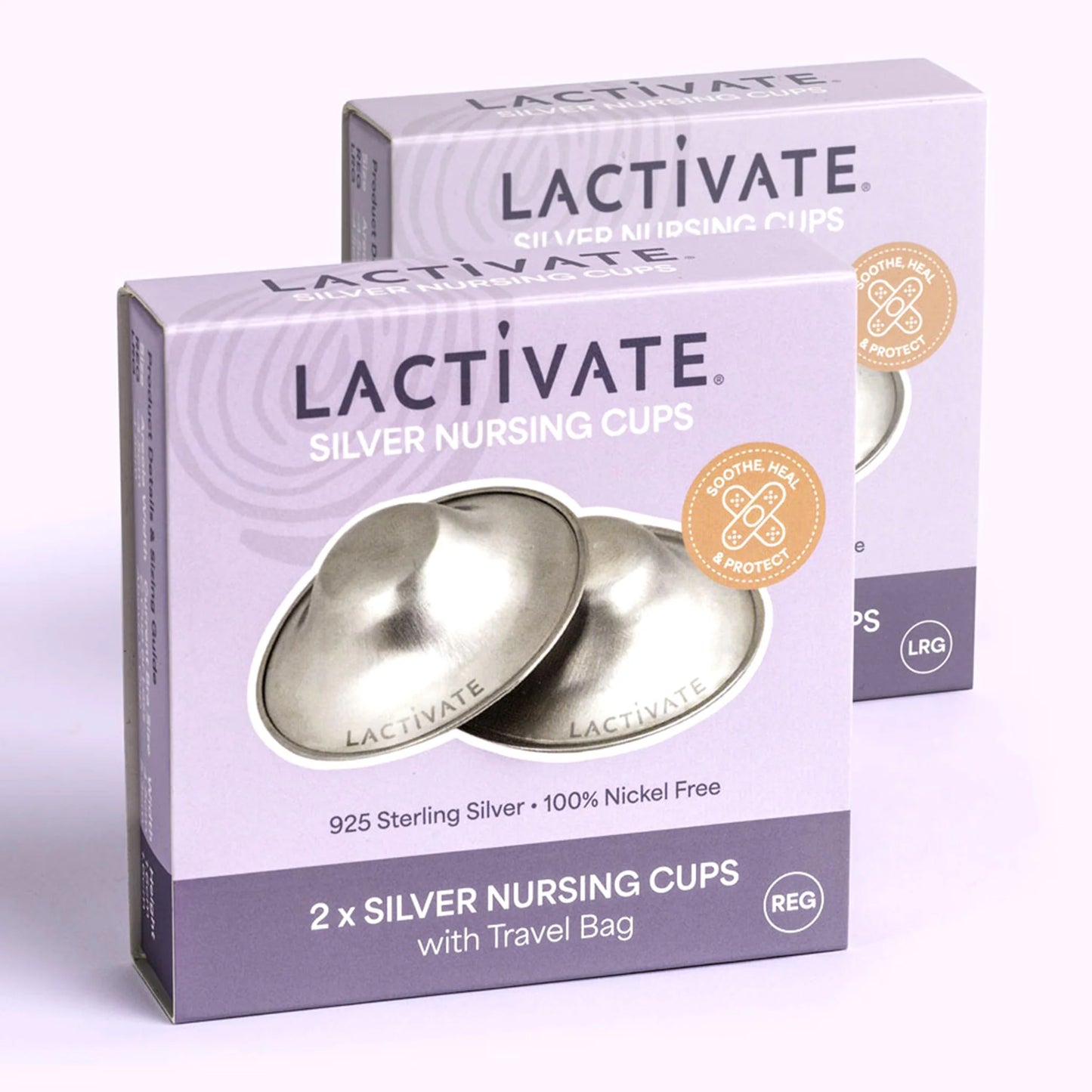 Lactivate Silver Nursing Cups - 2 Sizes