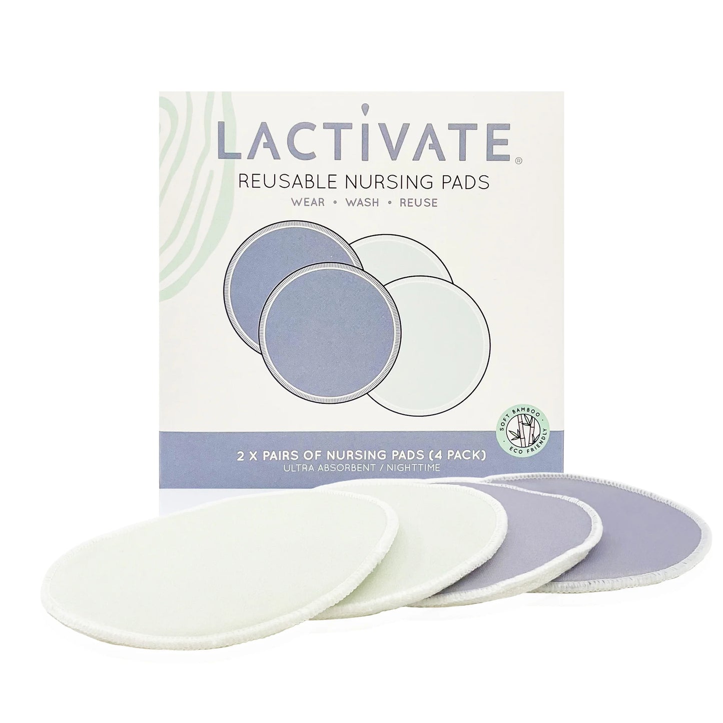 Lactivate Reusable Night Nursing Pads 4 Pack