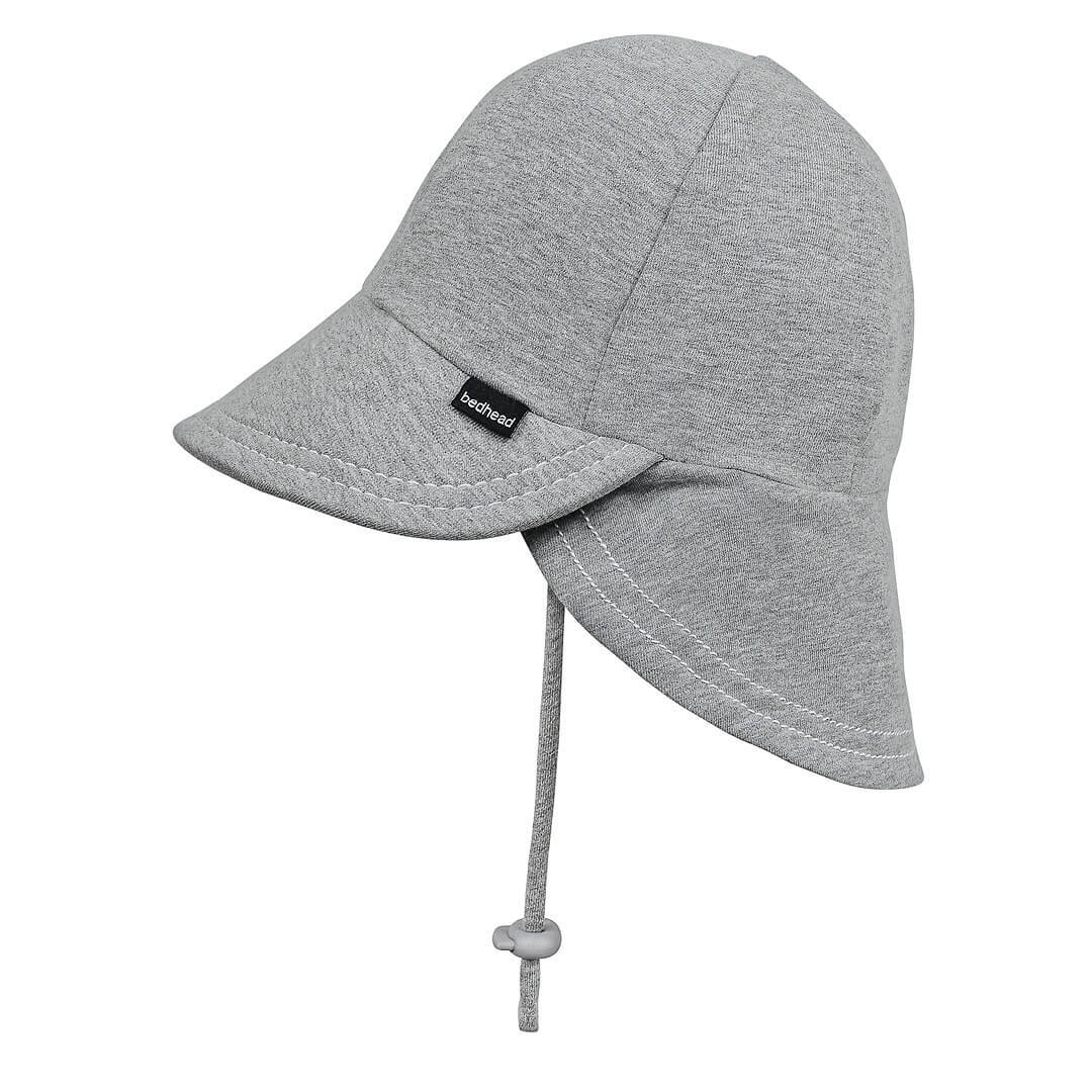 Baby Legionnaire Hat with Strap - Grey Marle
